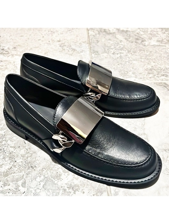 JW Anderson Logo-Engraved Leather Loafers in Black, Size 41 NEW in Box + DustBag main image 5